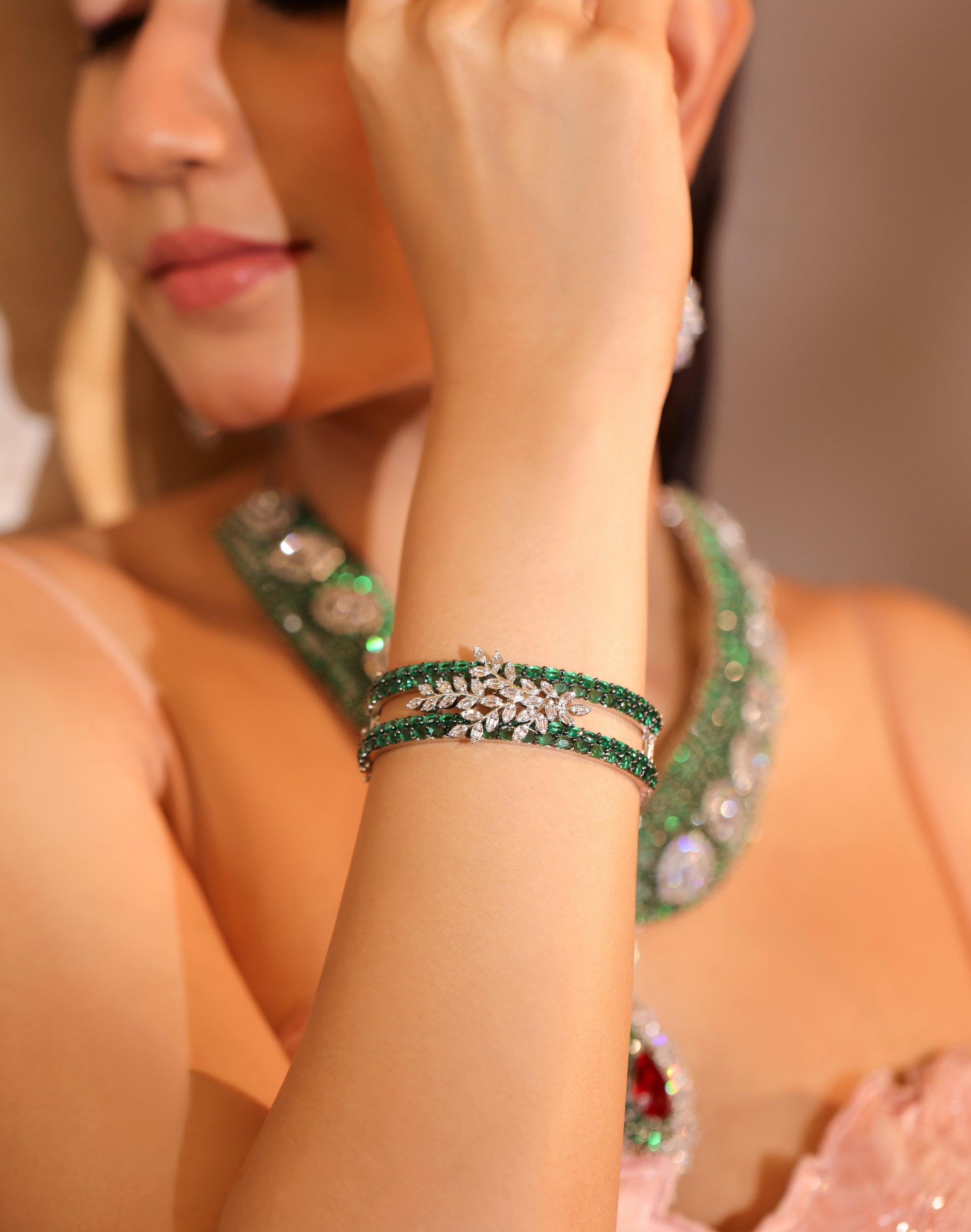 Emerald Bloom Cuff