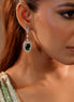 Emerald Halo Earrings